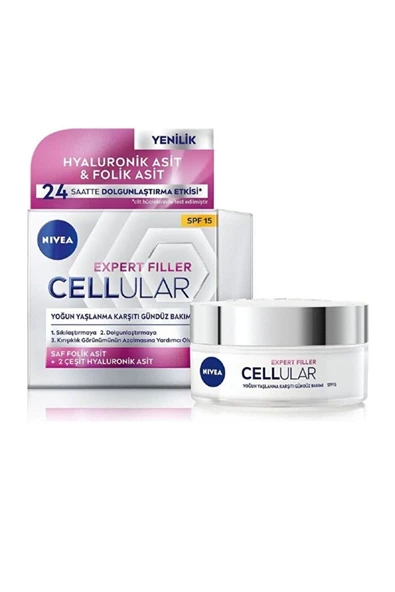Nivea Cellular Expert Filler Yoğun Yaşlanma Karşıtı - Gündüz Bakım Yüz Kremi SPF15 - 50 ml