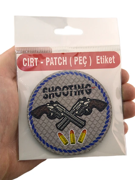 Rovelver Tabanca Shooting - Cırt - Patch - Peç - Arma - 8 cm - 6
