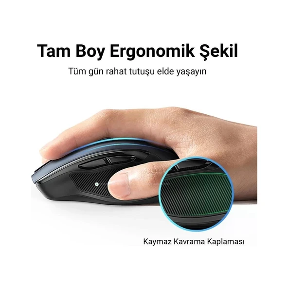 Ugreen 4000DPI Ergonomik Sessiz Kablosuz Optik Mouse - 3