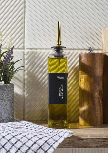 Cam Yağdanlık - Sosluk, Sirkelik - Gold Başlık - 350 ML - 2