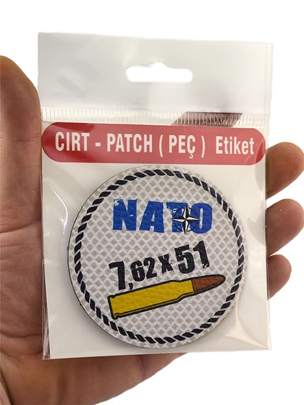 Nato 762 x 51 - Cırt - Patch - Peç - Arma - 8 cm - 6
