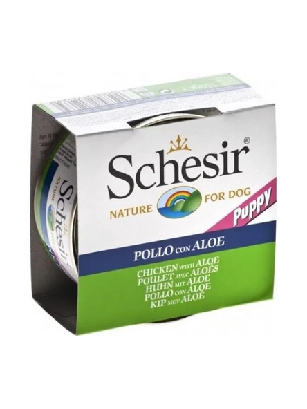 Schesir Tavuk Fileto ve Aloeveralı Yavru Köpek Konservesi 150 gr
