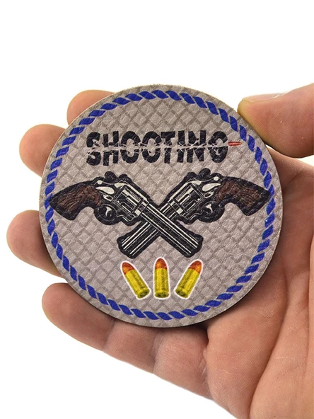 Rovelver Tabanca Shooting - Cırt - Patch - Peç - Arma - 8 cm - 4