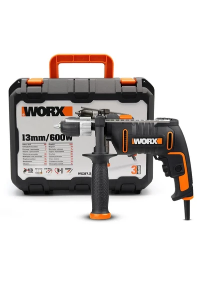 Worx WX317.2 600 W Profesyonel Darbeli Matkap - 6