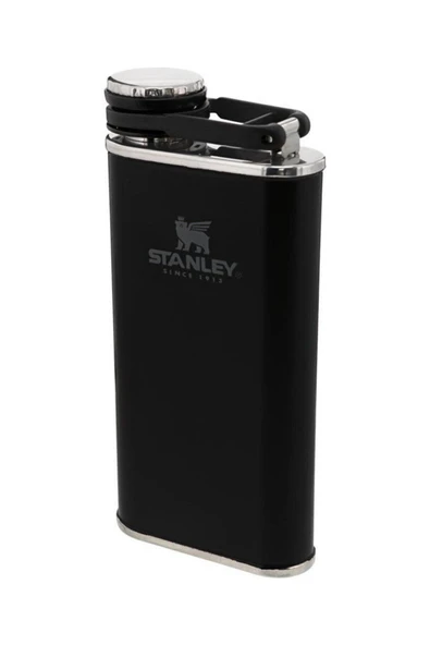 Klasik Paslanmaz Çelik Cep Matarası 0.23 Lt Siyah - 2