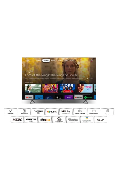 TCL 75T7B 75" 190 Ekran Uydu Alıcılı 4K Ultra HD Smart Google QLED Pro TV - 3