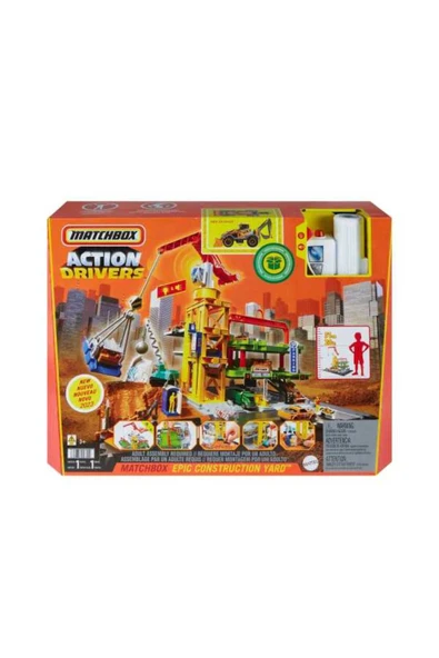 Matchbox HPD63 Match box Aksiyon Sürücüleri Muhteşem İnşaat Alanı Oyun Seti - 194735156559 - 6