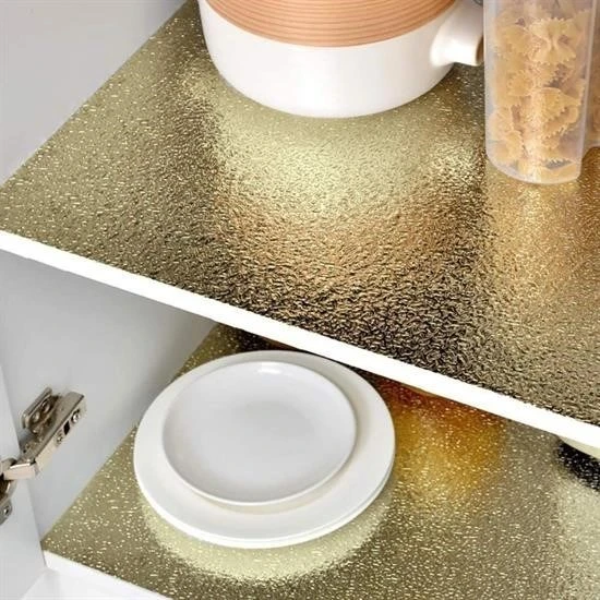 Miracle Omni® 10 Metre Kendinden Yapışkanlı Silinebilir Mutfak Tezgah Üstü Sticker Folyo Gold Renk - Resim 5