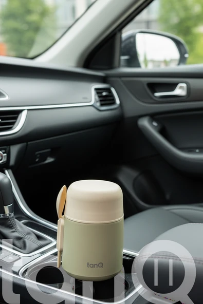 TanQ Ömür Boyu Garantili Bento Paslanmaz Çelik Yemek-Mama Termosu Vanilla 0.50 Lt- (17 Oz) - 3