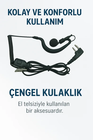Çengel kulaklık el telsizi (sfe)