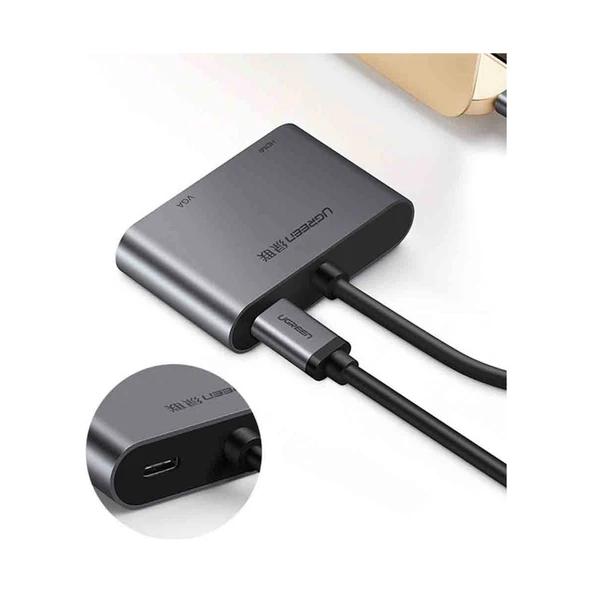 Type-C HDMI VGA Dönüştürücü Adaptör - 2
