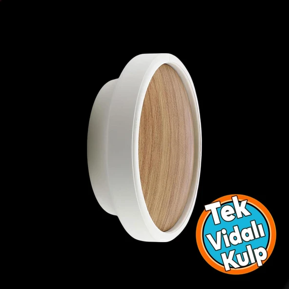 Mobilya Kulp Düğme Ahşap Desenli Aytaşı Çekmece Mutfak Dolabı Dolap Kulpu Kulbu Kulpları 10 Adet - Resim 6