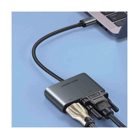 Type-C HDMI VGA Dönüştürücü Adaptör - 3