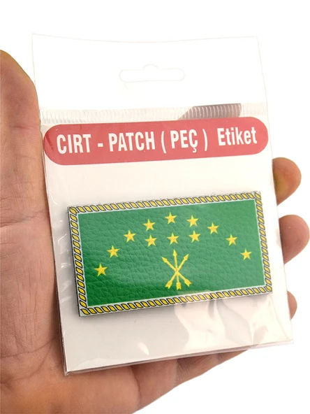 Adige Çerkes Bayrak - Cırt - Patch - Peç - Arma - 8,5x4,5 Cm - 6