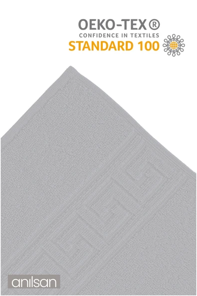 2'li Gri Greek Havlu Seti %100 Pamuk- 1 Adet El Havlusu 50x90 ve 1 Adet Banyo Havlusu 70x140 - 4