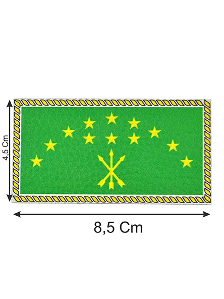 Adige Çerkes Bayrak - Cırt - Patch - Peç - Arma - 8,5x4,5 Cm - 2