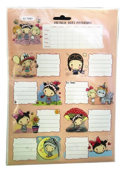 KESKIN OKUL ETIKETI DERS PROGRAMLI 3 LU (220130)