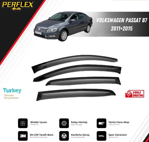 CAM RÜZGARLIĞI V2 DÜZ VW PASSAT B7 2011-2015
