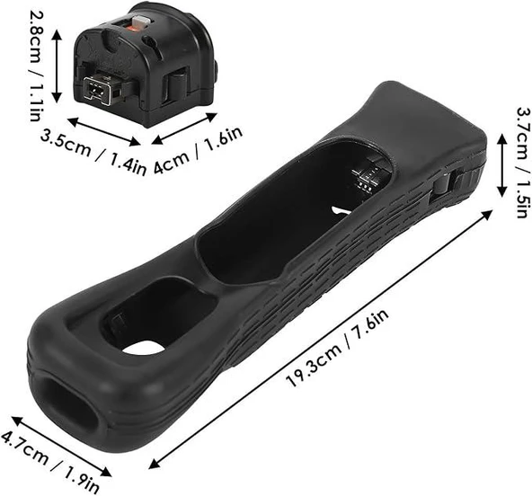 Wii Remote Motion Plus Sensör Adaptörü Siyah - 2