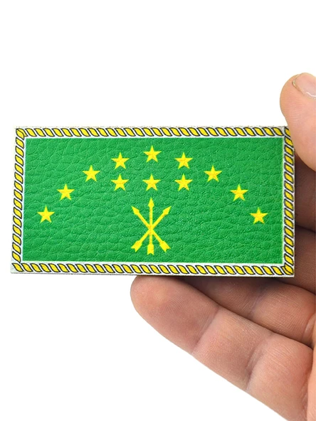 Adige Çerkes Bayrak - Cırt - Patch - Peç - Arma - 8,5x4,5 Cm - 4