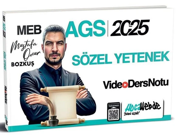 2025 MEB AGS Sözel Yetenek Video Ders Notu HocaWebde Yayınları