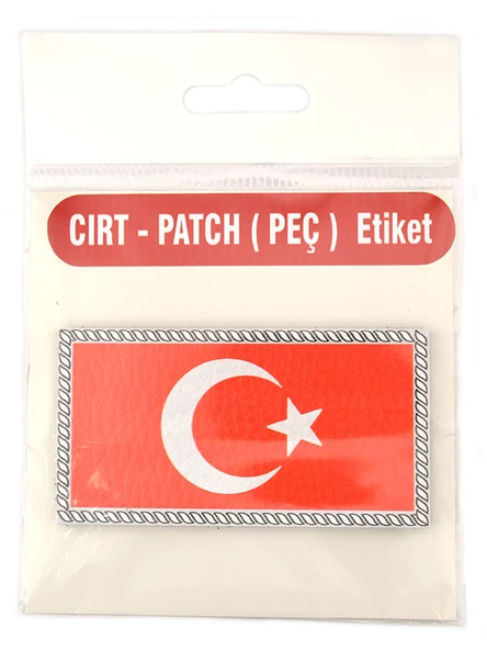 Türkiye Bayrak Dikdörtgen - Cırt - Patch - Peç - Arma - 8.5 x 4.5 cm - 7