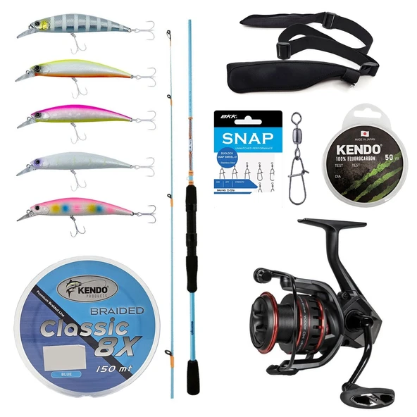 YekOutdoor Okuma Profesyonel Spin Seti Okuma Fuel Spin 2,74 cm 7-30 gr 2 Parça Spin Kamışı&Okuma Ceymar HD CHD-4000A 7+1BB Olta Makinesi