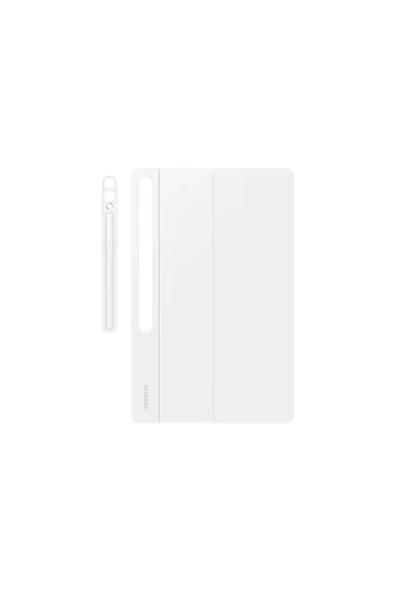 Samsung Galaxy Tab S10 / S9 Ultra Klavyeli Mousepadli Kılıf Beyaz - Resim 3