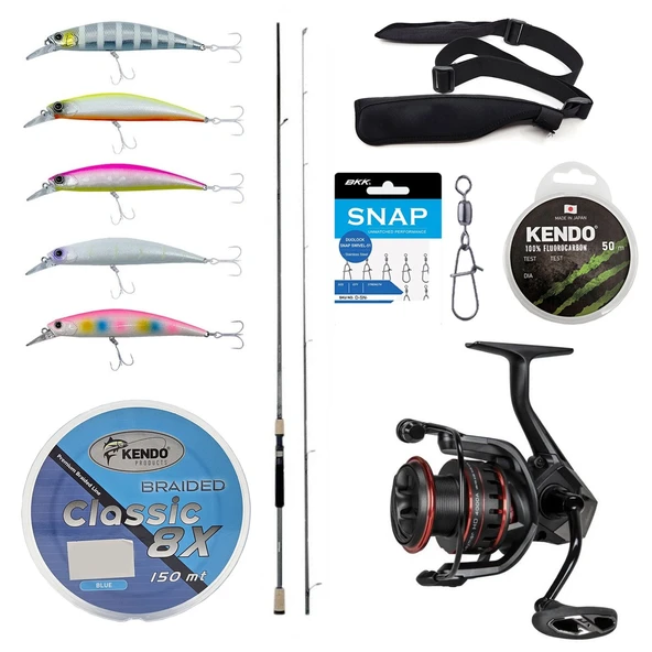 YekOutdoor Okuma Profesyonel Spin Seti Okuma Azaki Spin 274 cm 12-35 gr 2 Parça Spin Kamışı&Okuma Ceymar HD CHD-4000A 7+1BB Olta Makinesi