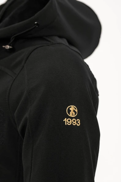 Su ve Rüzgar Geçirmez Kürklü Siyah Softshell Erkek Ceket - 4
