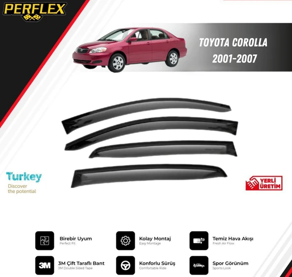 CAM RÜZGARLIĞI V2 DÜZ TOYOTA COROLLA 2001-2007