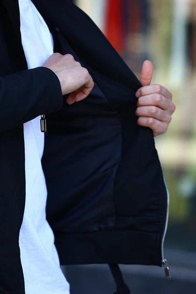 Yeni Sezon Erkek Siyah Deri Ceket - 4