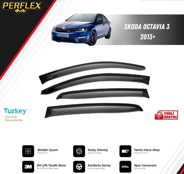 CAM RÜZGARLIĞI V2 DÜZ SKODA OCTAVIA 3 2013+