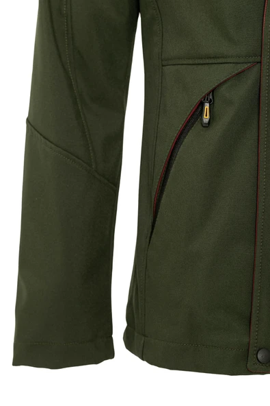 Su ve Rüzgar Geçirmez Kürklü Haki Softshell Erkek Ceket - 3