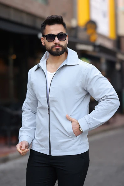 Erkek Özel Premium Seri Düz Model Klasik Yaka Beyaz Ceket