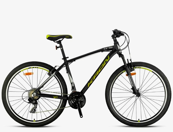 27.5J KRON XC75 V DAĞ BİSİKLETİ - MAT SİYAH NEON SARI BEJ- 41 KADRO