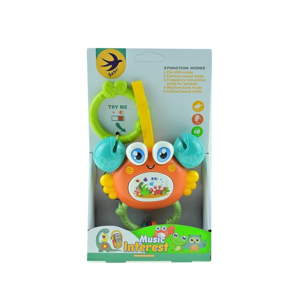 Oyuncak Yengeç Pilli Sesli Sevimli Yengeç 15 Cm - 2