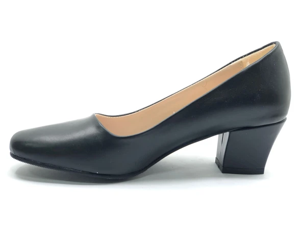 Mehtap Küt Burun Topuklu Kadın Klasik Ayakkabı - Resim 8