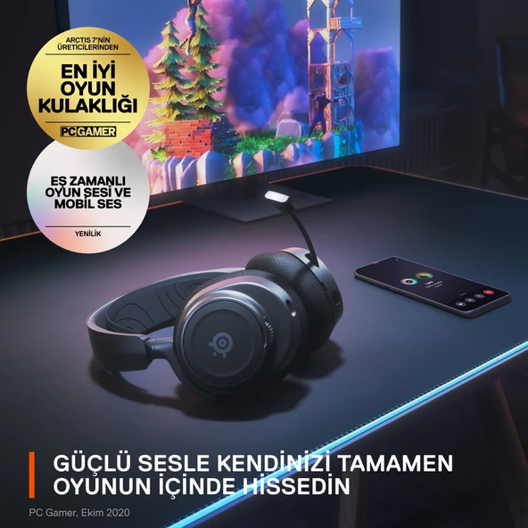 Steelseries Arctis Nova 7 Kablosuz Bluetooth Oyuncu Kulaklığı - 4