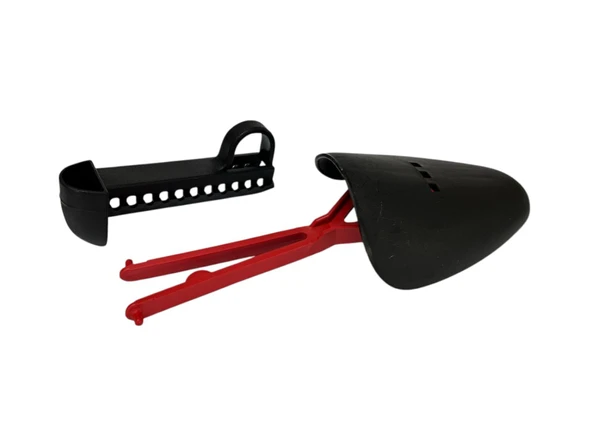 SrtFootCare Plastik Ayarlı Ayakkabı Kalıbı 39-44 Kırmızı Siyah 1 Çift - Resim 4