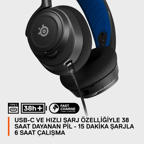 SteelSeries Arctis Nova 7P Siyah Kablolu/Kablosuz Kulak Üstü Oyuncu Kulaklığı - 6