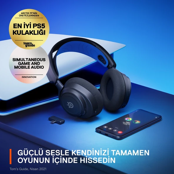 SteelSeries Arctis Nova 7P Siyah Kablolu/Kablosuz Kulak Üstü Oyuncu Kulaklığı - 3