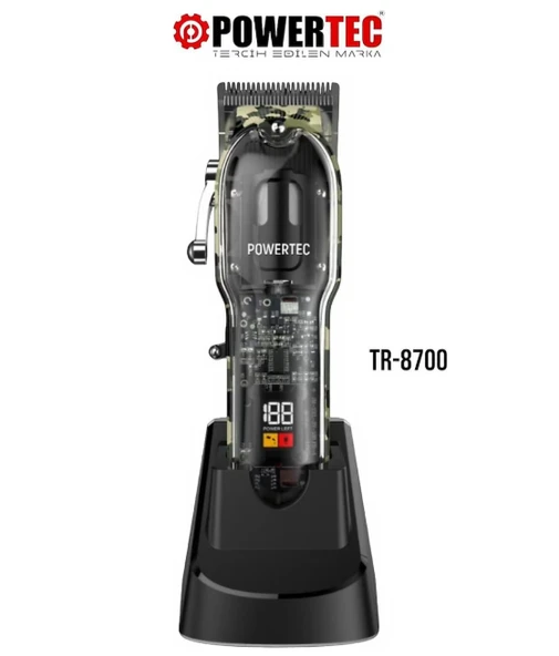 Powertec TR-8700 Saç Sakal Tıraş Makinesi (Black)