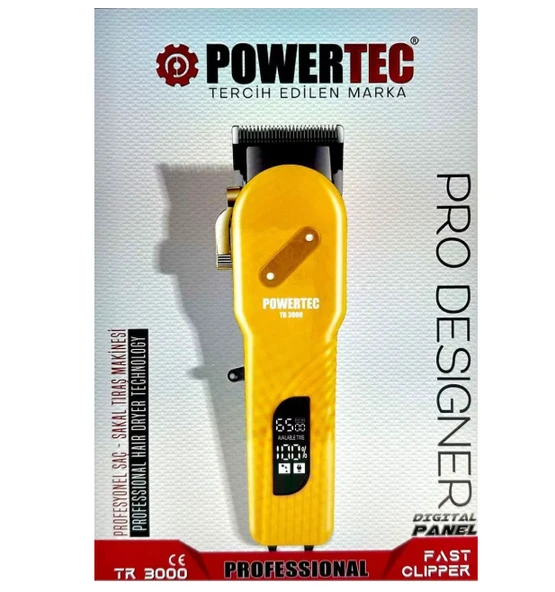 Powertec TR-3000 Profesyonel Şarjlı Saç Sakal Tıraş Makinesi - 2