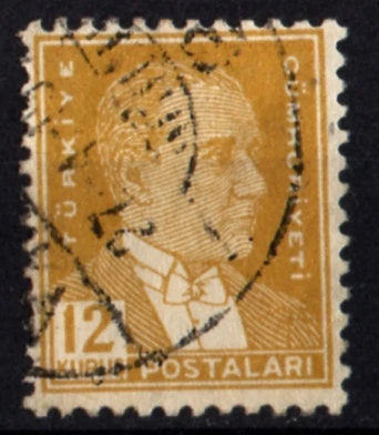 1931-1932 Birinci ATATURK Serisi 12 Kuruş (ws0717) - Resim 3