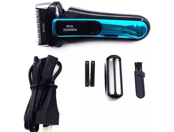 Powertec TR-150 Profesyonel Şarjlı Günlük Sakal Tıraş Makinesi Sinekkaydı Tıraş - 2