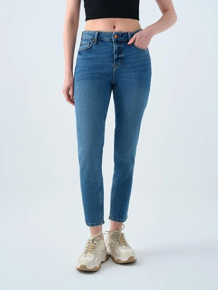 Loft Elena Emıly Mıd Blue Wash Kadın Jean Pantolon LF2037060 - 2
