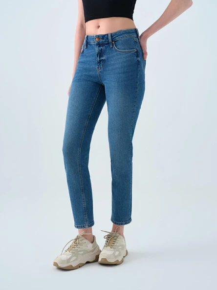 Loft Elena Emıly Mıd Blue Wash Kadın Jean Pantolon LF2037060 - 3