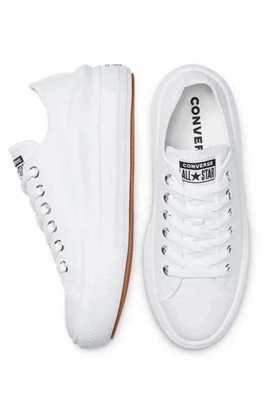 Converse Chuck Taylor All Star Move Unisex Beyaz Platform Sneaker 570257C - 4