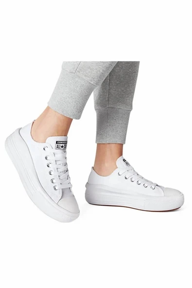 Converse Chuck Taylor All Star Move Unisex Beyaz Platform Sneaker 570257C - 5